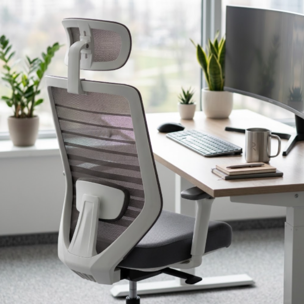 Silla Ejecutiva Delta White Respaldo Alto