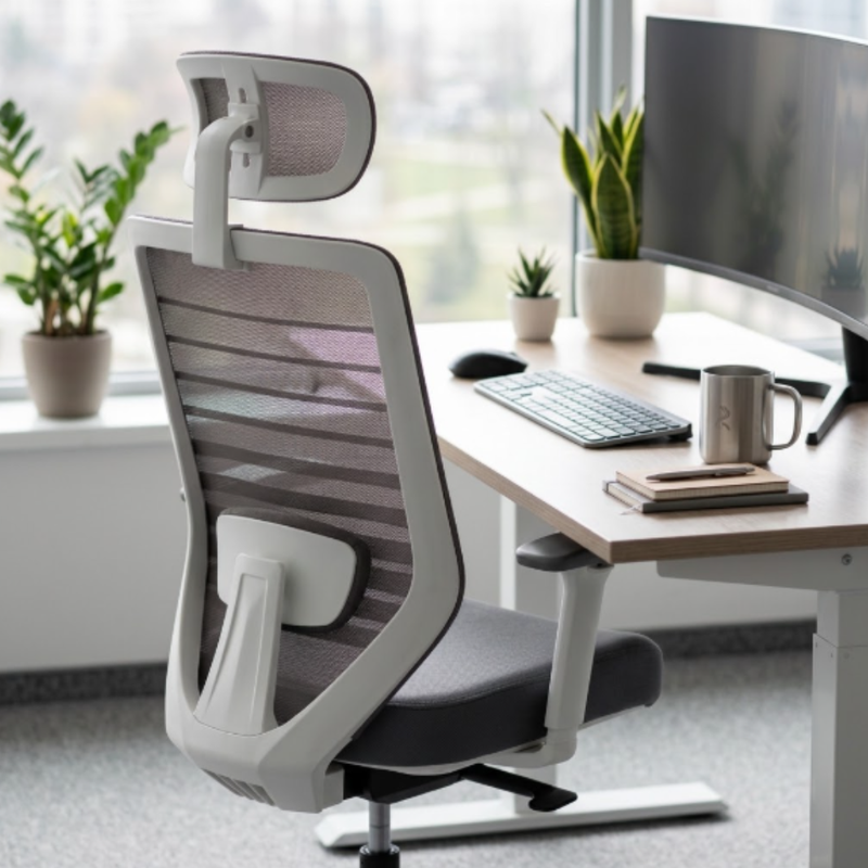 Silla Ejecutiva Delta White Respaldo Alto