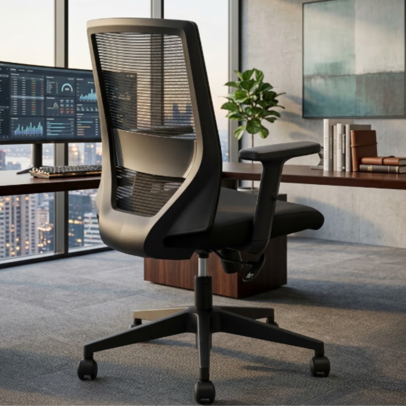 Silla Ejecutiva Vision Black Respaldo Bajo