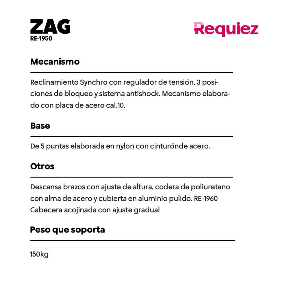 Silla Ejecutiva Zag RE-1950