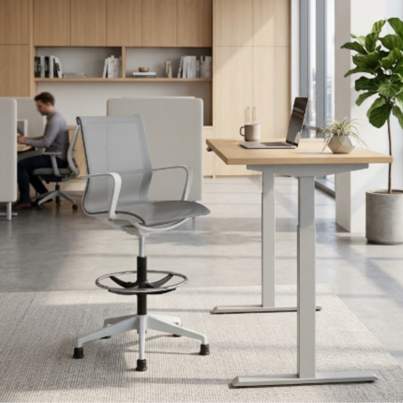 Silla para Cajero Bio gris OHE-113gris