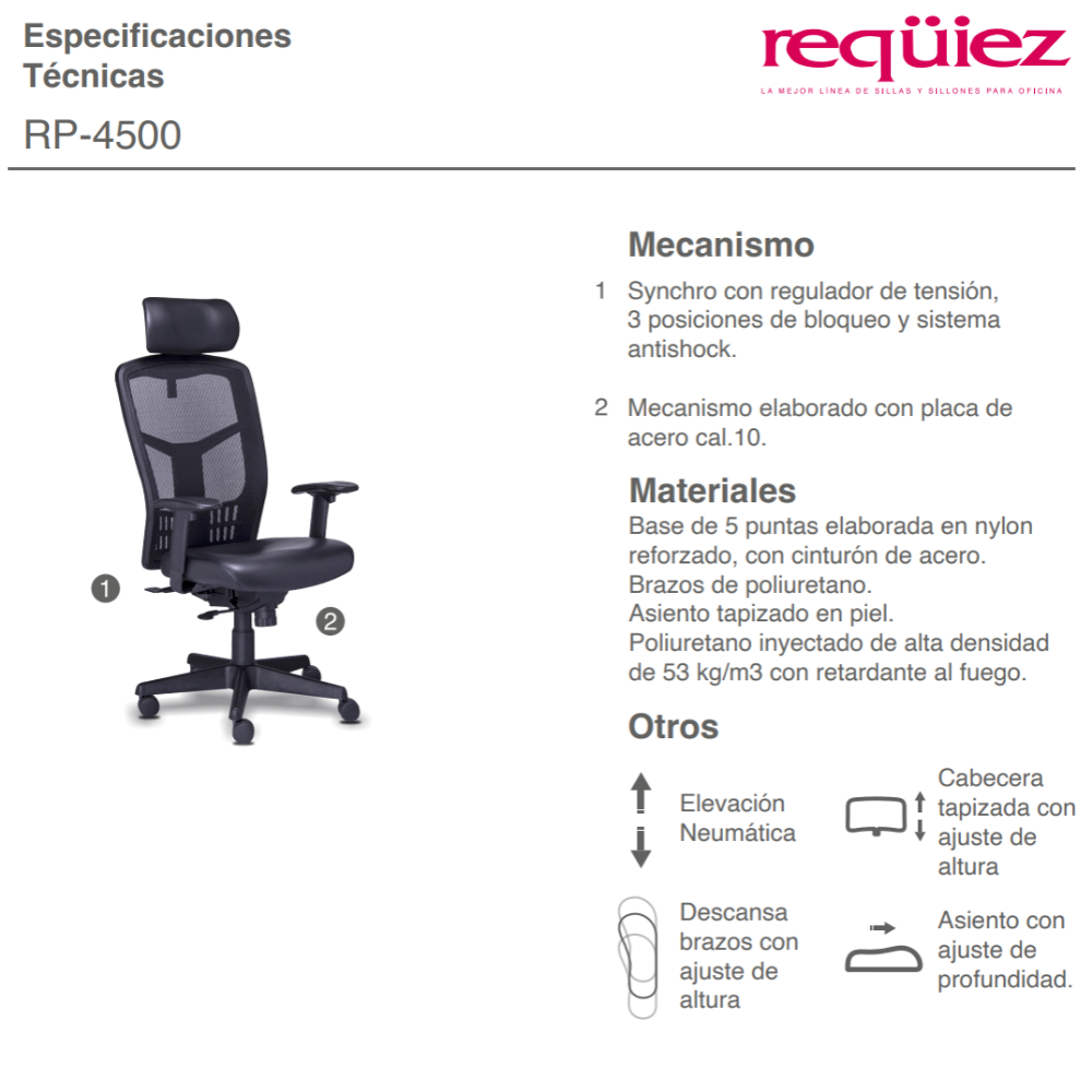 Silla Ejecutiva Mel RP-4500