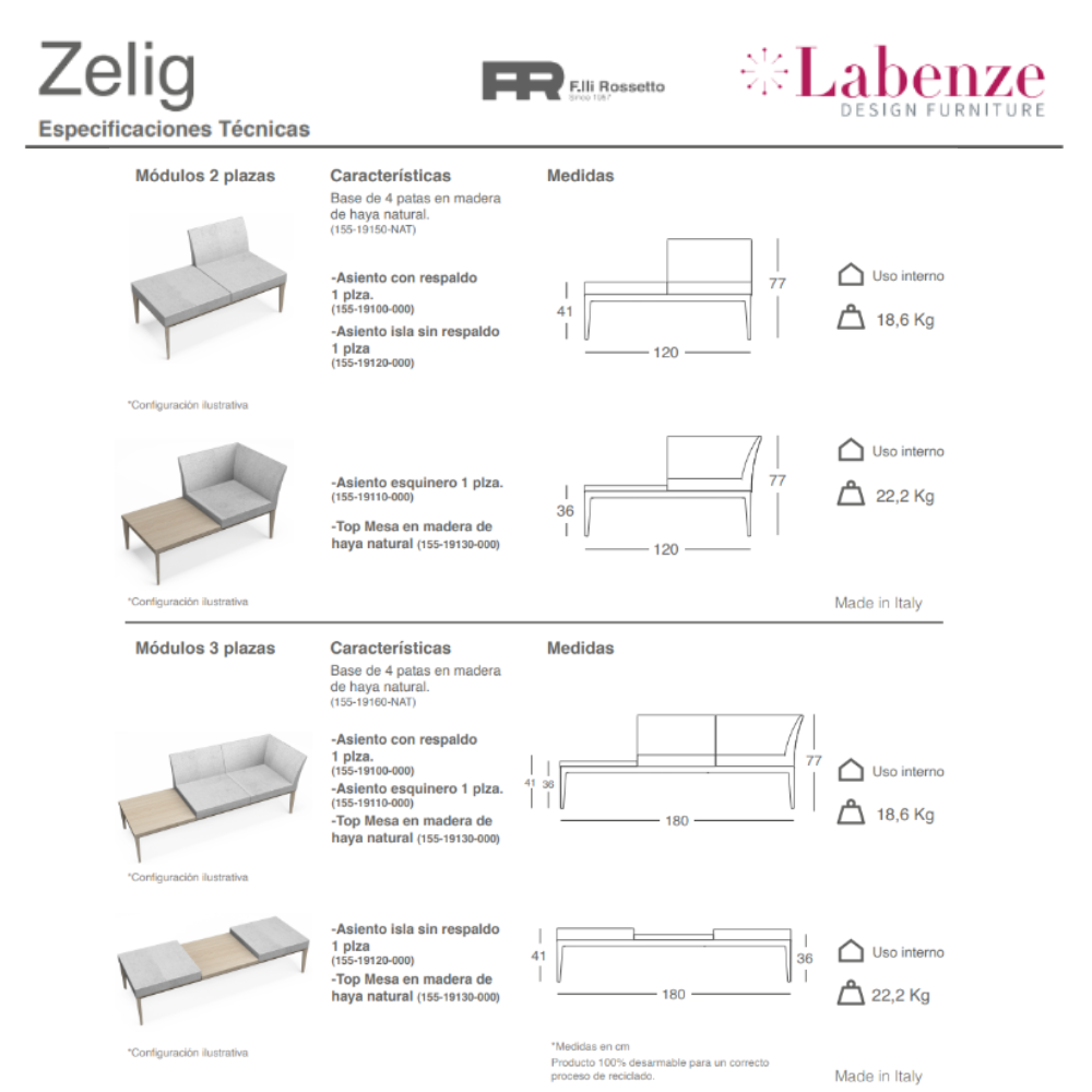 Sofá Modular Zelig