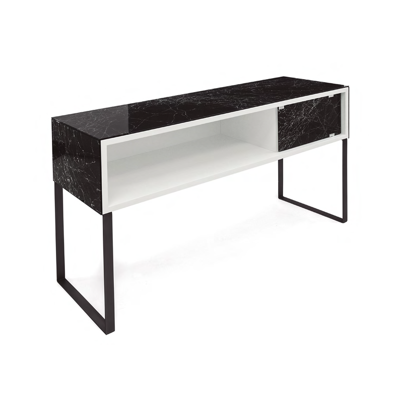 Consola Fortezza - Marble Black / White