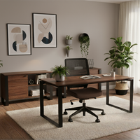 Escritorio Melamina Base Metálica 150x60 Prisma