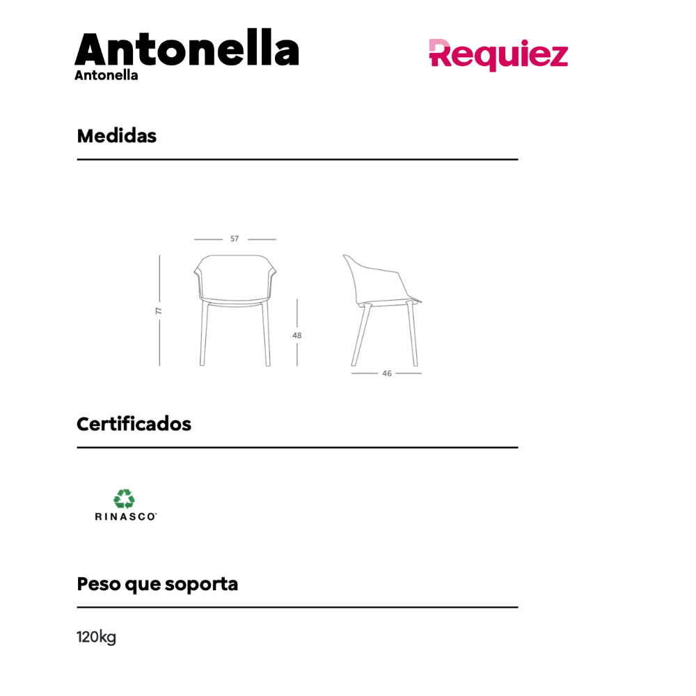 Silla Antonella Mono Scocca