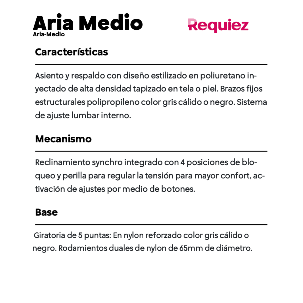Sillón Ejecutivo Aria Respaldo Medio
