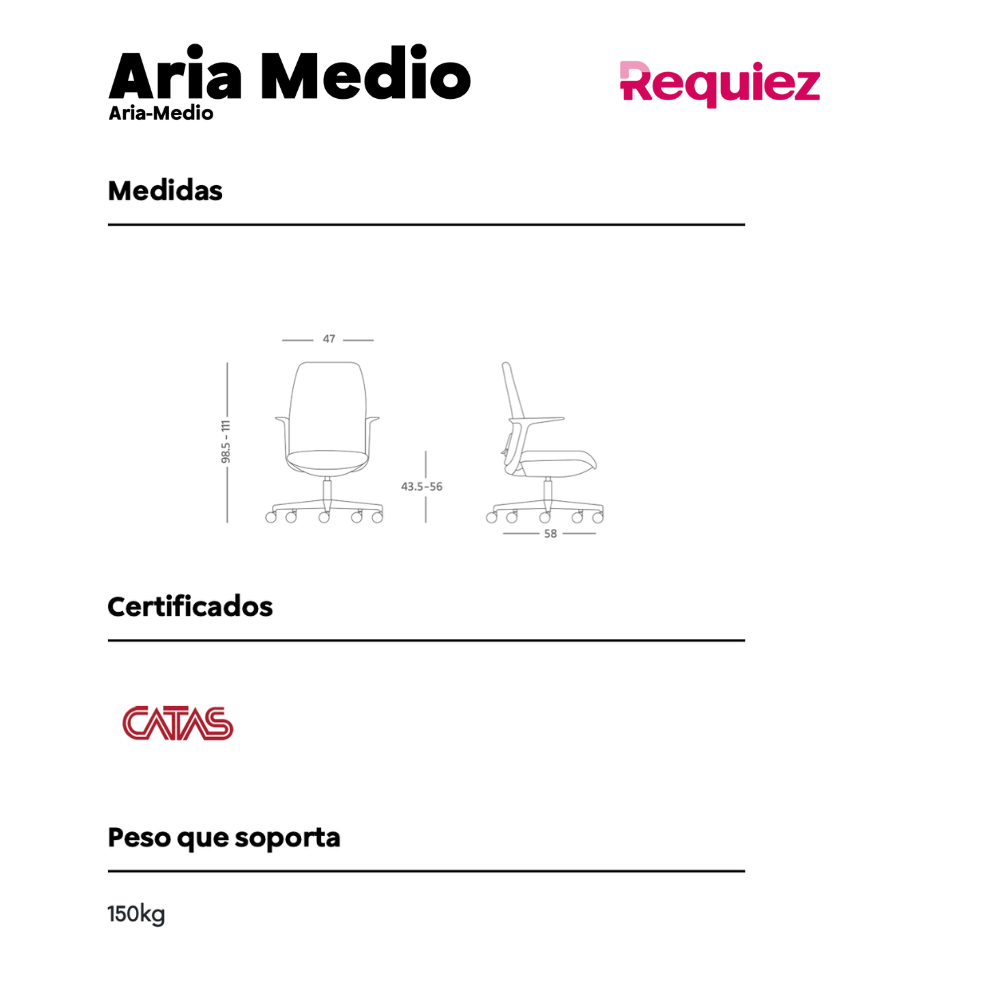 Sillón Ejecutivo Aria Respaldo Medio