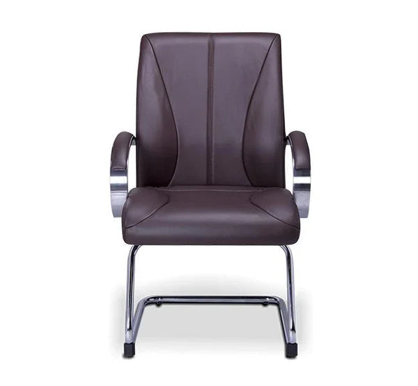 Sillon para visitante en piel/simil piel color café