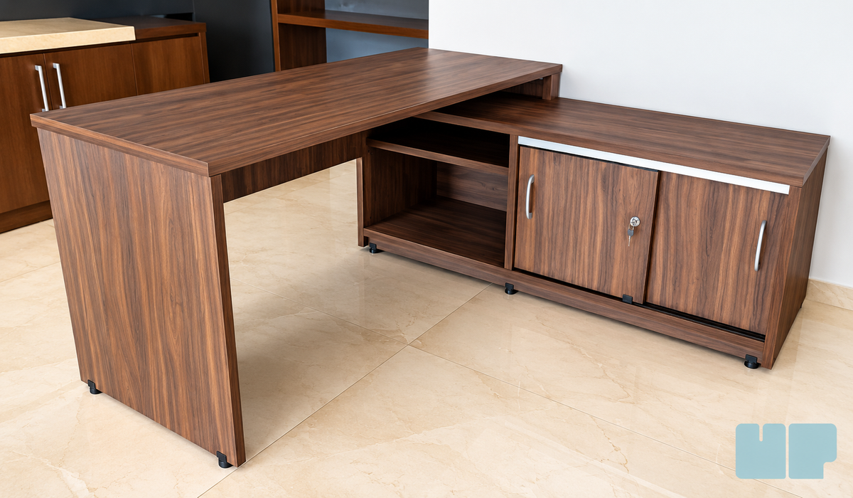 Escritorio de Melamina Sobre Credenza JA-002
