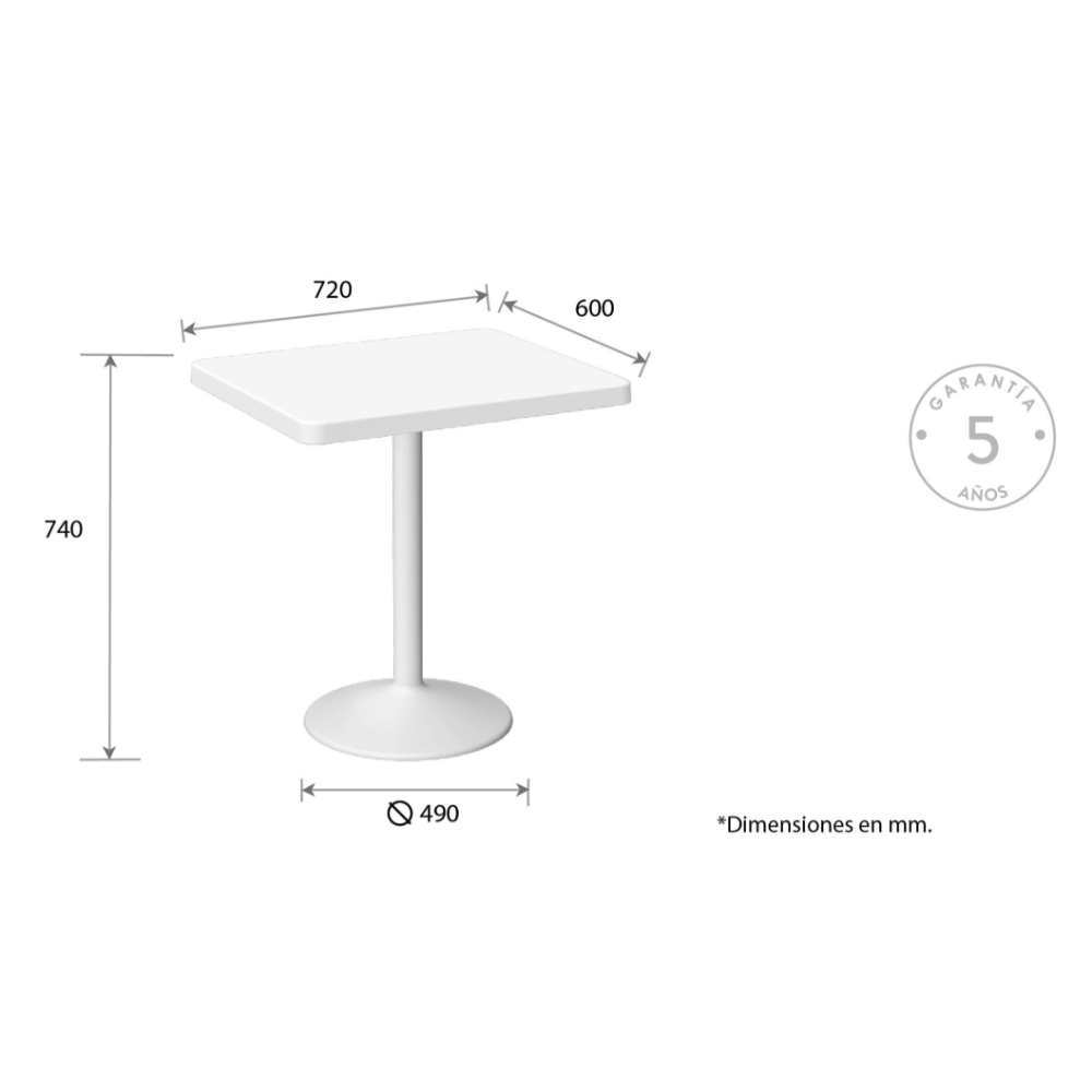 Mesa Oulu 74 cm
