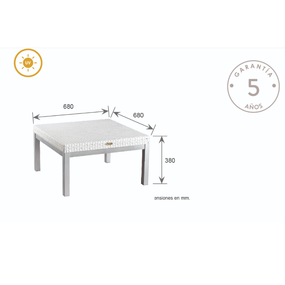Mesa Russ C para exterior