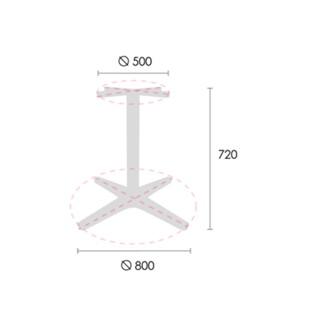 Pedestal cruceta negro o gris