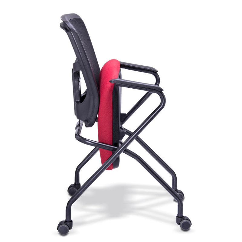 Silla Multifuncional 4 puntos Abatible con rodajas (Mesh negra)