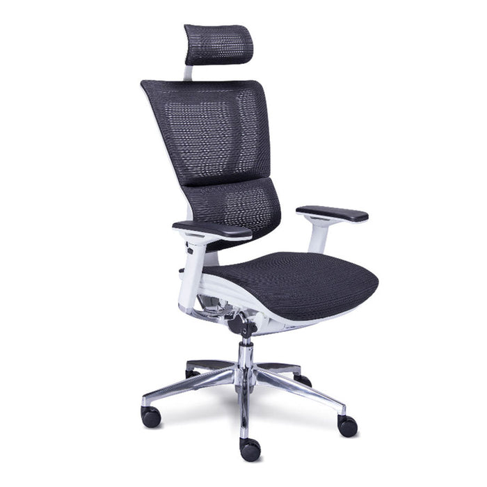 Silla Staff Estructura Blanca Red Negra