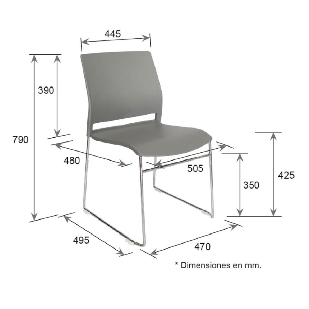 Silla Delta set de 4 piezas