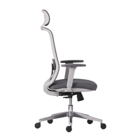 Silla Ejecutiva Crew gris con Cabecera