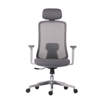 Silla Ejecutiva Crew gris con Cabecera