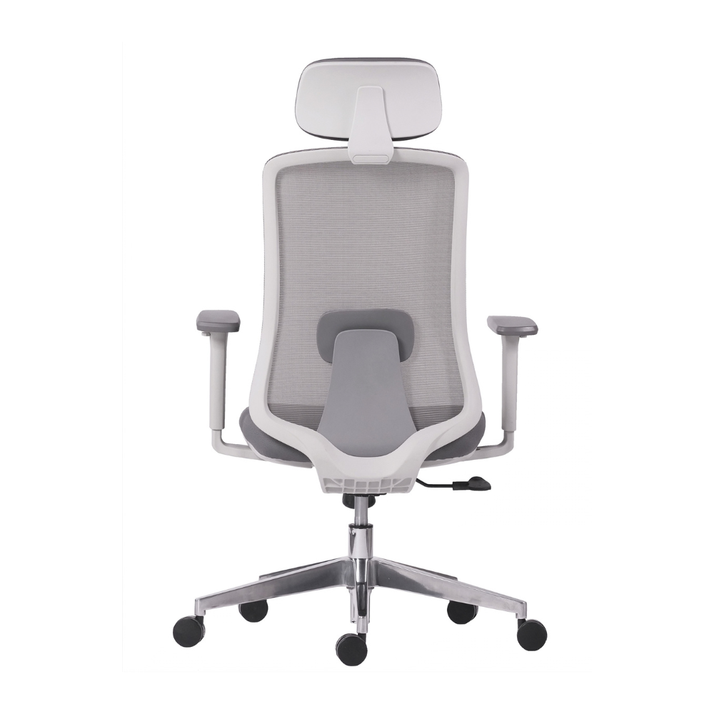 Silla Ejecutiva Crew gris con Cabecera