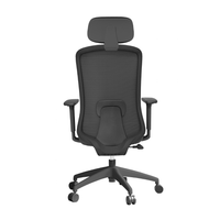 Silla Ejecutiva Crew negro con Cabecera