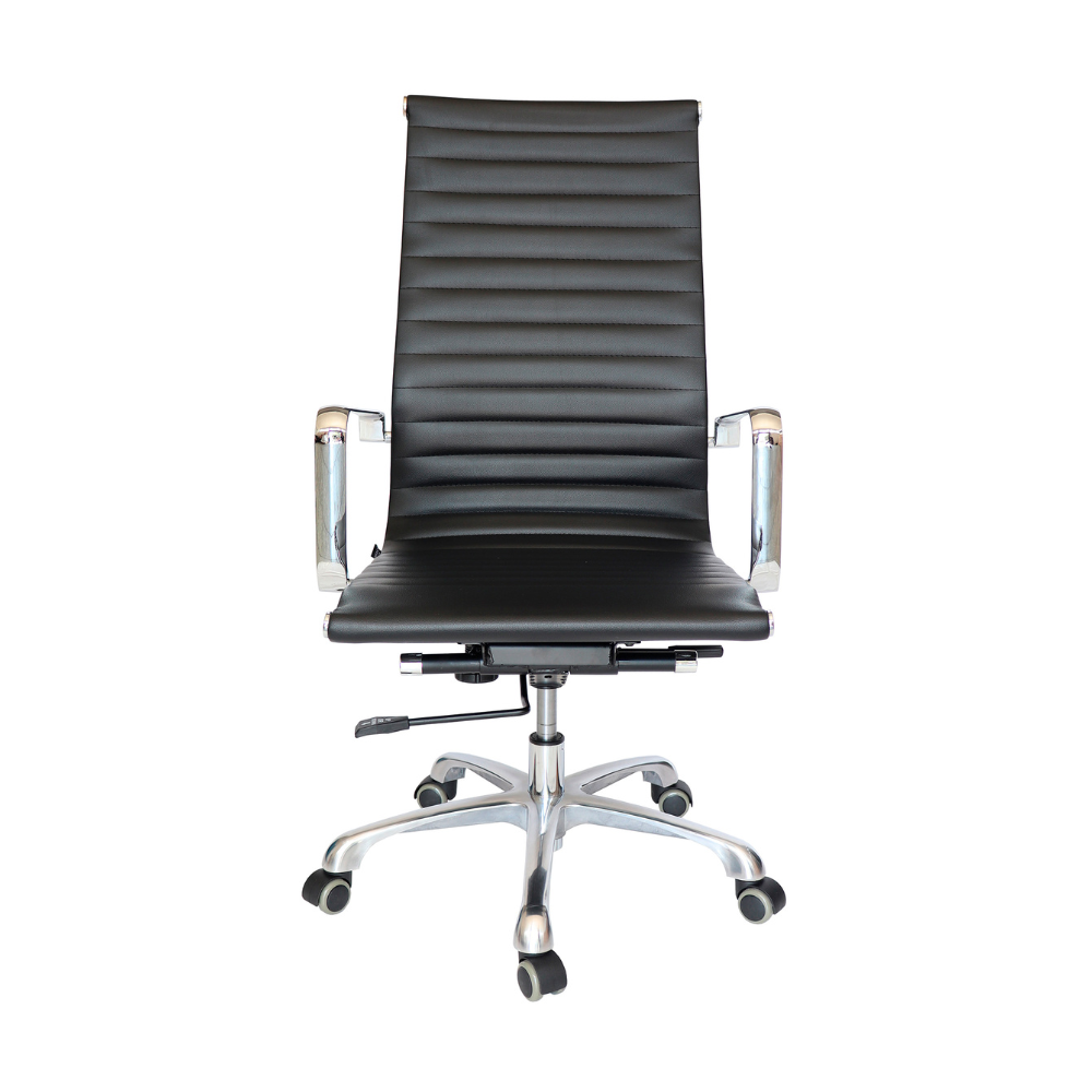 Silla Goetz negro respaldo Alto para mesa de Juntas