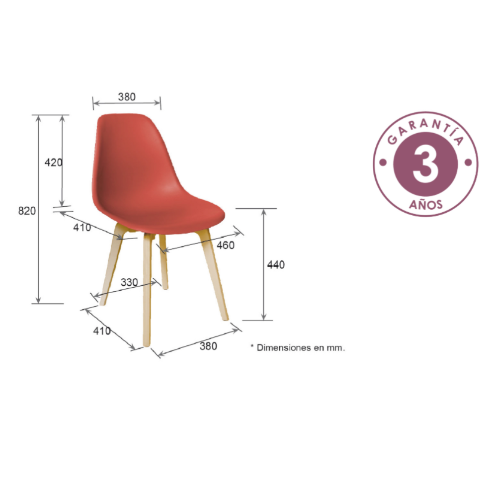 Silla Heron set de 4