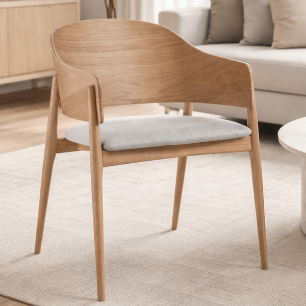 Silla Mariola Madera de Haya Natural o Nogal Tapizada