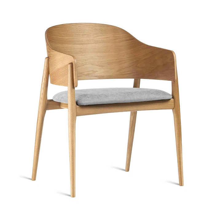 Silla Mariola Madera de Haya Natural o Nogal Tapizada