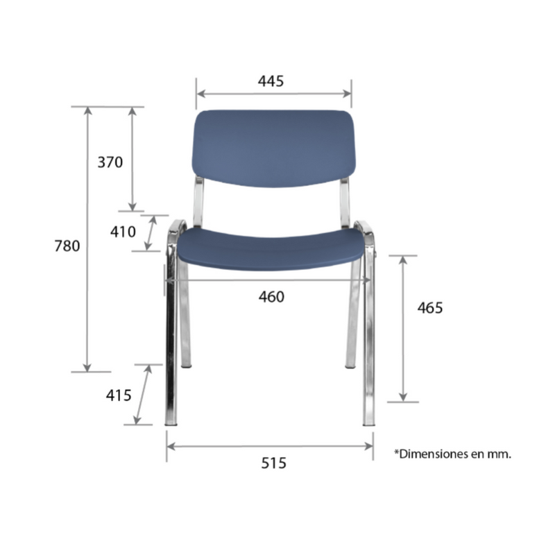 Silla Milk acero