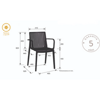 Silla Milos Brazos