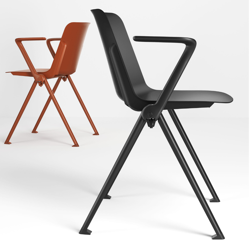 Silla Plus apilable con brazos