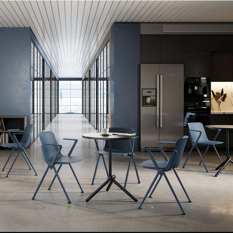 Silla Plus apilable con brazos