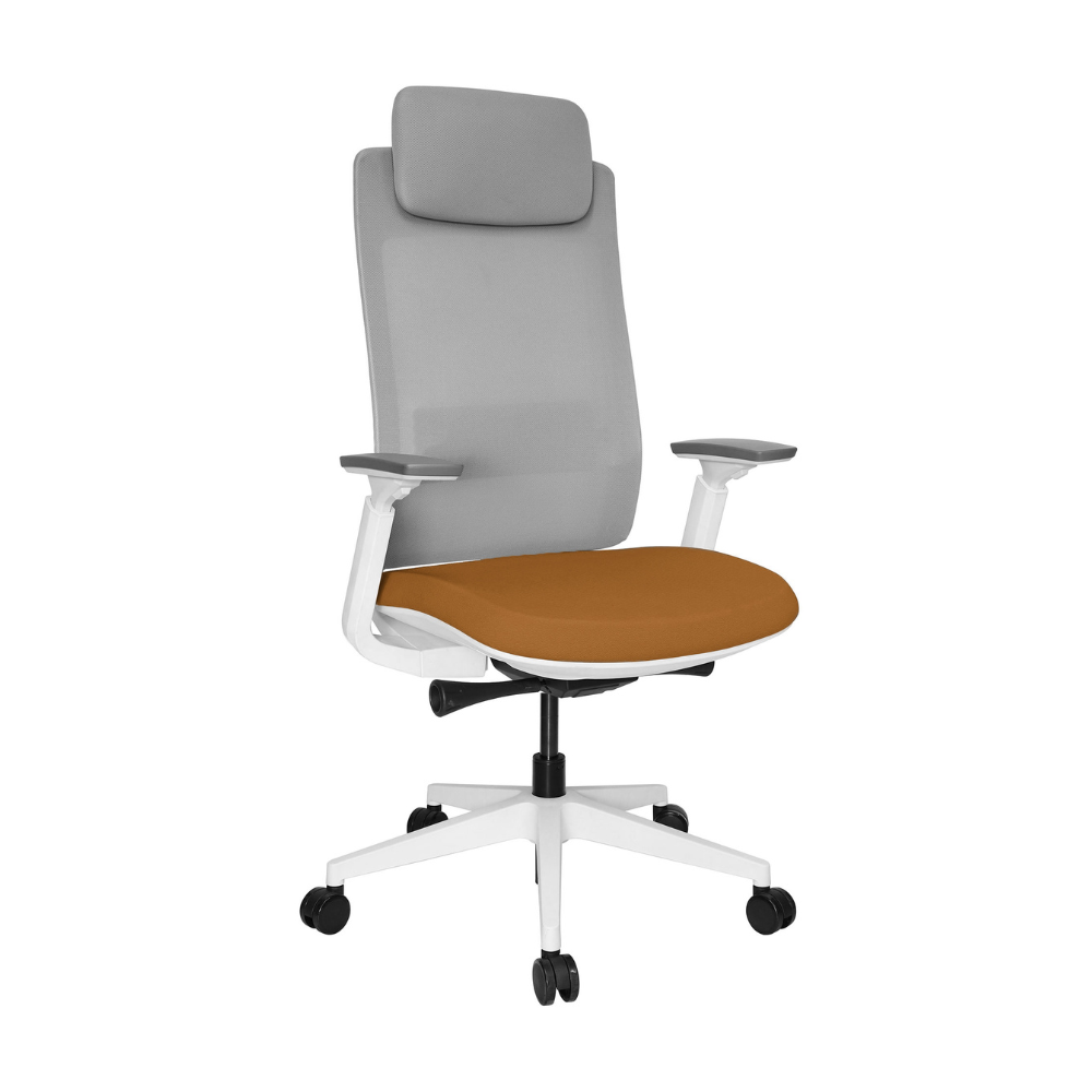 Silla Quo Ejecutiva Blanca Cabecera tapizable en varios colores