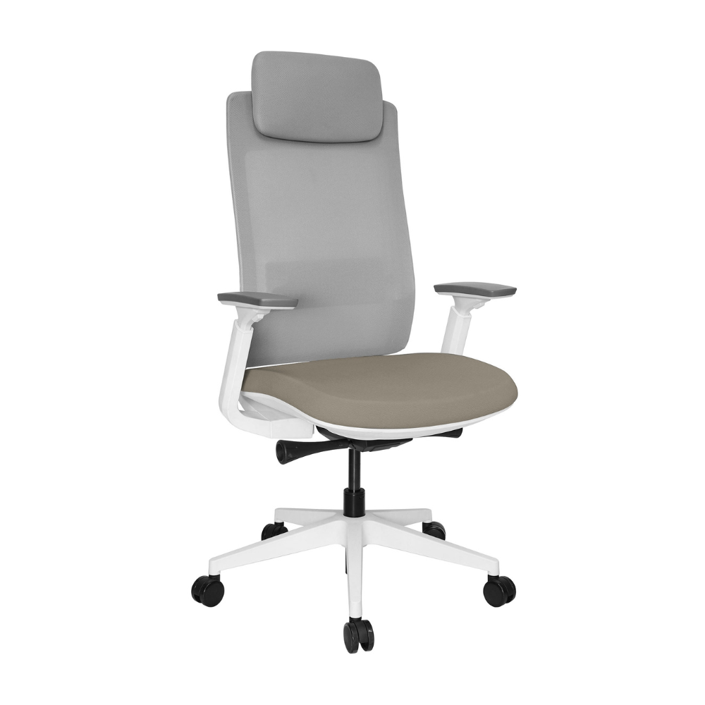 Silla Quo Ejecutiva Blanca Cabecera tapizable en varios colores