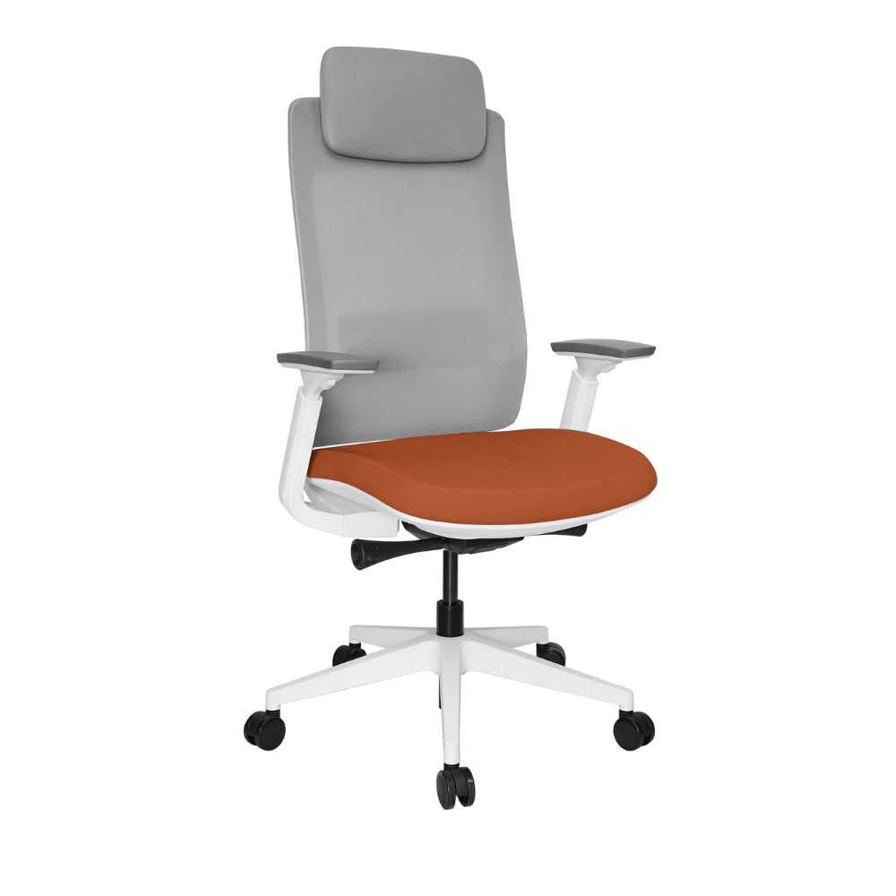 Silla Quo Ejecutiva Blanca Cabecera tapizable en varios colores