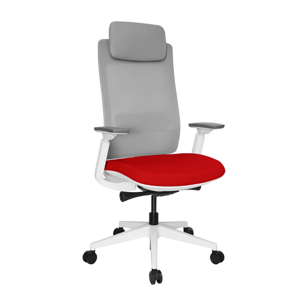 Silla Quo Ejecutiva Blanca Cabecera tapizable en varios colores