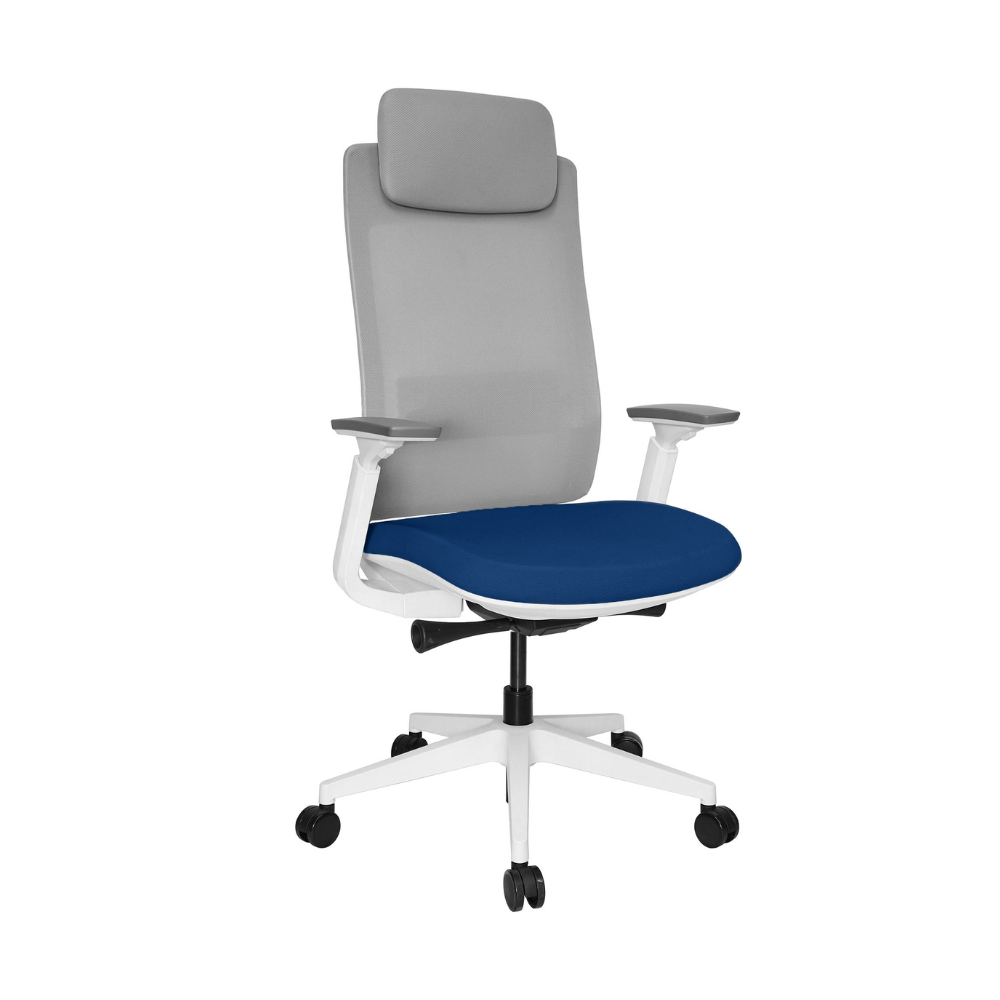 Silla Quo Ejecutiva Blanca Cabecera tapizable en varios colores