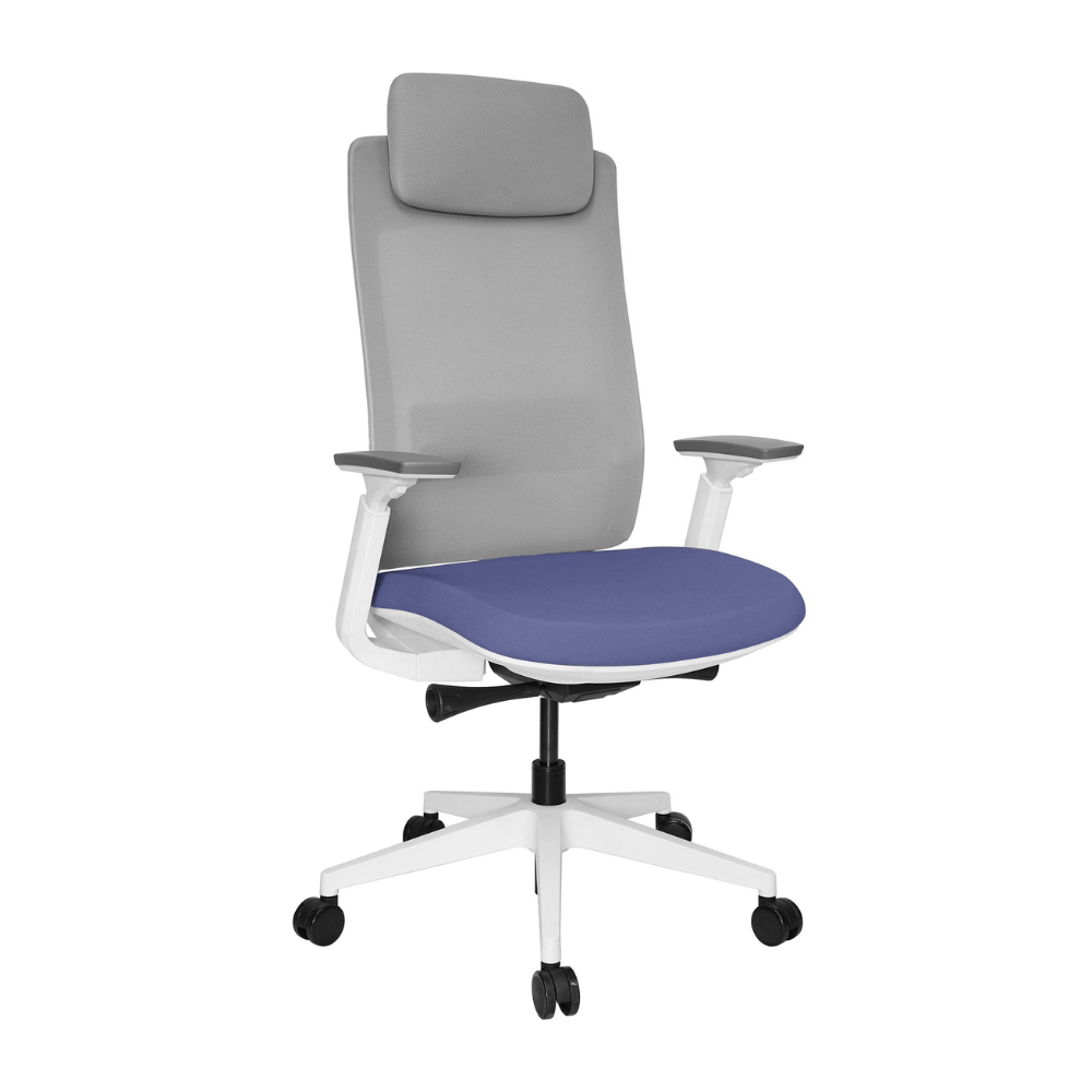 Silla Quo Ejecutiva Blanca Cabecera tapizable en varios colores