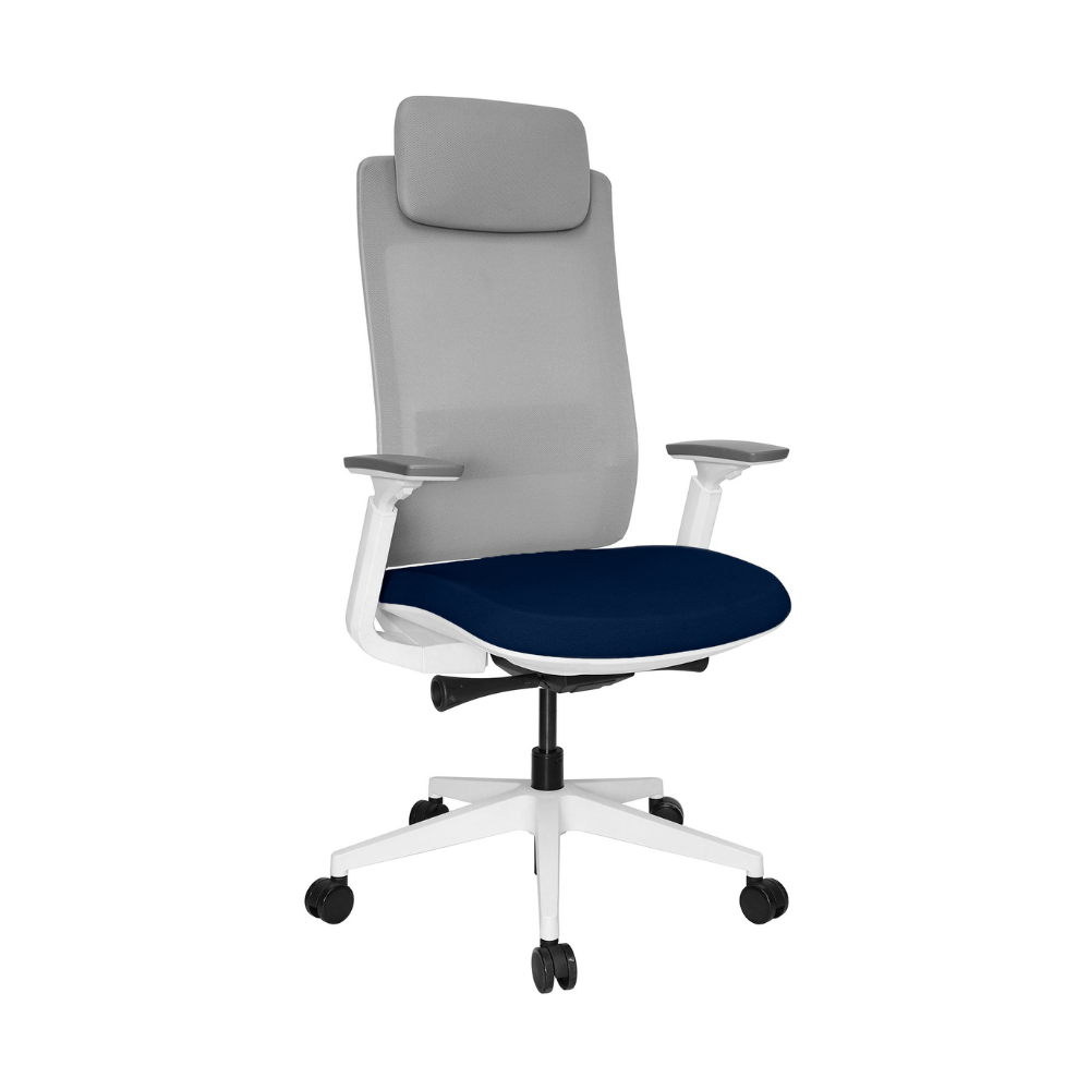 Silla Quo Ejecutiva Blanca Cabecera tapizable en varios colores