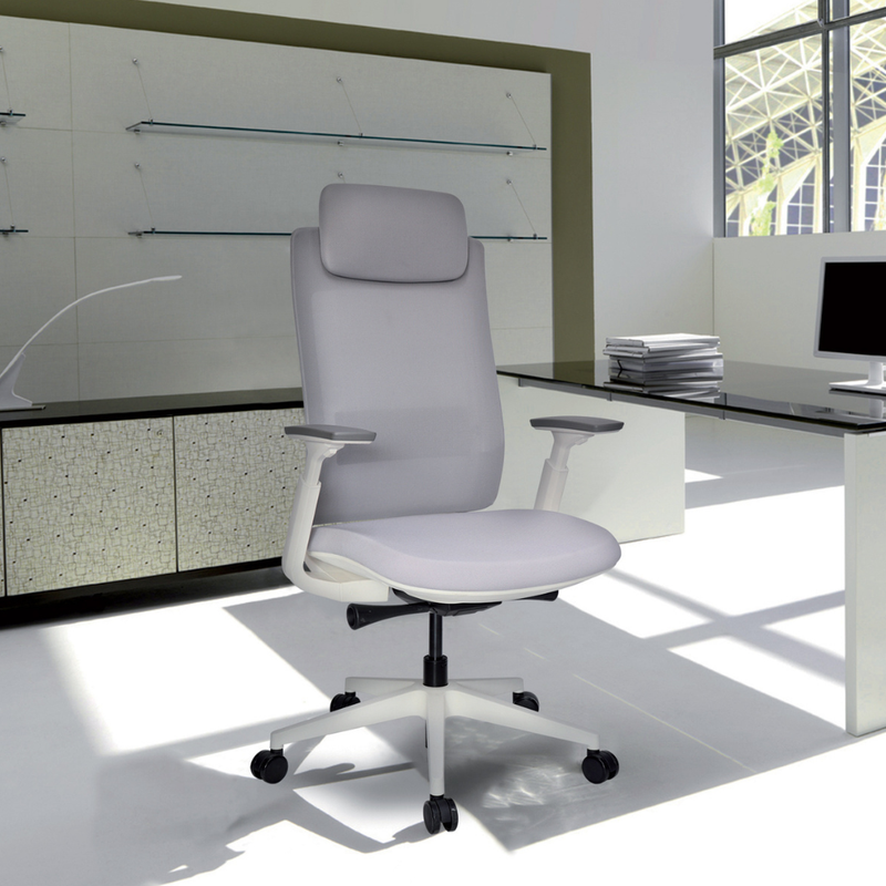 Silla Quo Ejecutiva Blanca Cabecera tapizable en varios colores