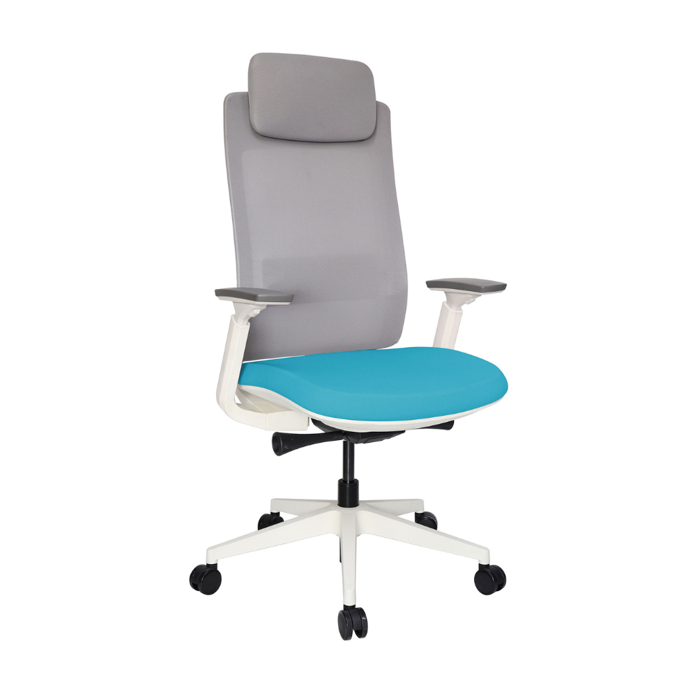 Silla Quo Ejecutiva Blanca Cabecera tapizable en varios colores