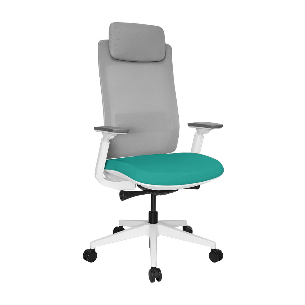Silla Quo Ejecutiva Blanca Cabecera tapizable en varios colores