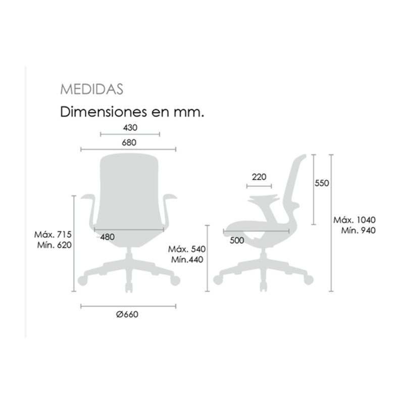 Silla Ejecutiva Rainbow mesh