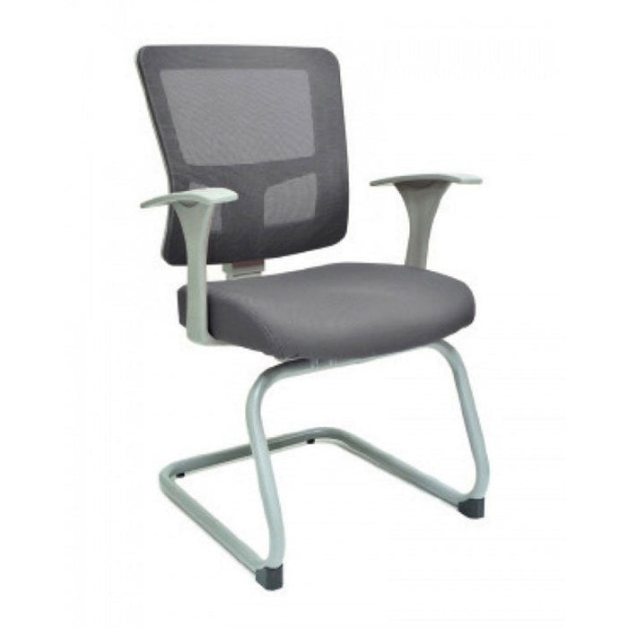 Silla visitante Quadra respaldo mesh gris