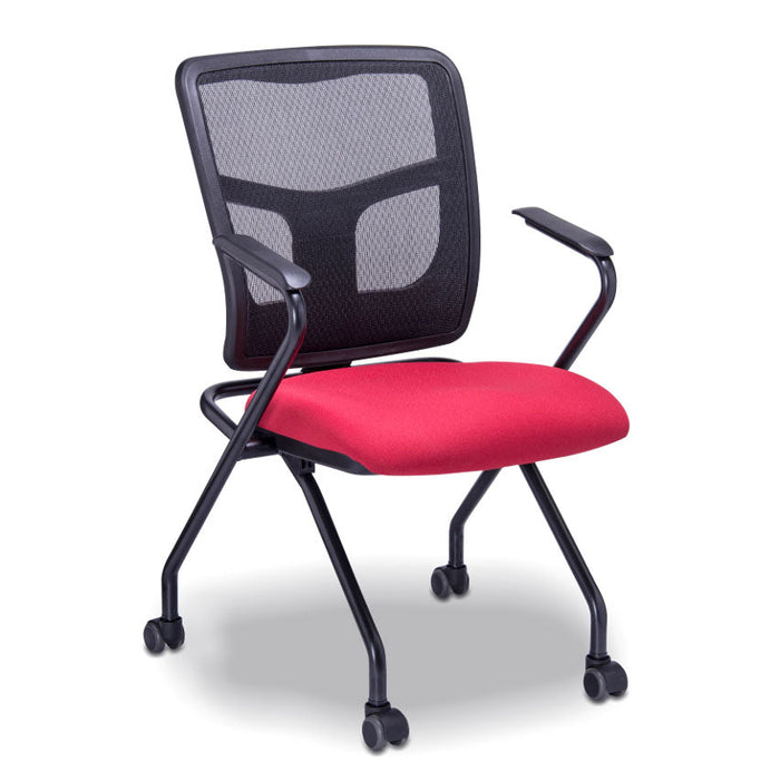Silla Multifuncional 4 puntos Abatible con rodajas (Mesh negra)