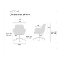 Silla Tripoli gris