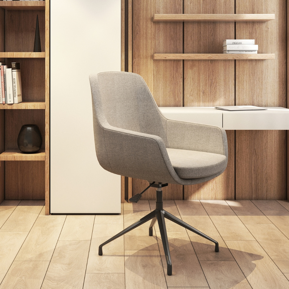 Silla Tripoli pata spider gris