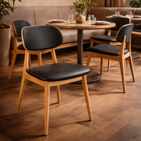 Silla Vigo Full madera de haya natural o nogal asiento y respaldo tapizado