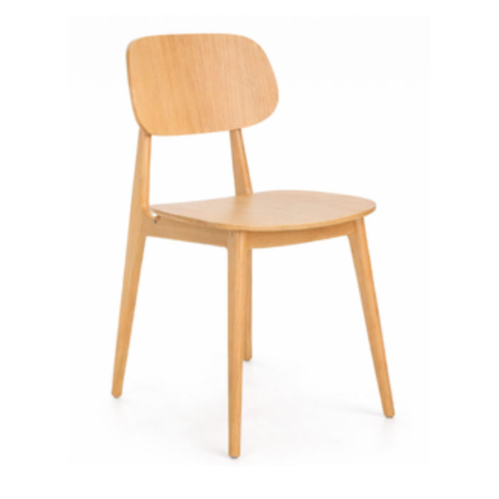 Silla Vigo madera de haya natural o nogal