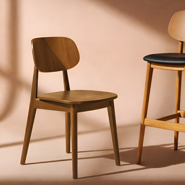 Silla Vigo madera de haya natural o nogal